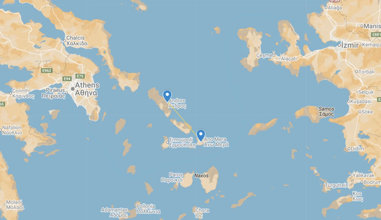 Ferry from Andros to Mykonos