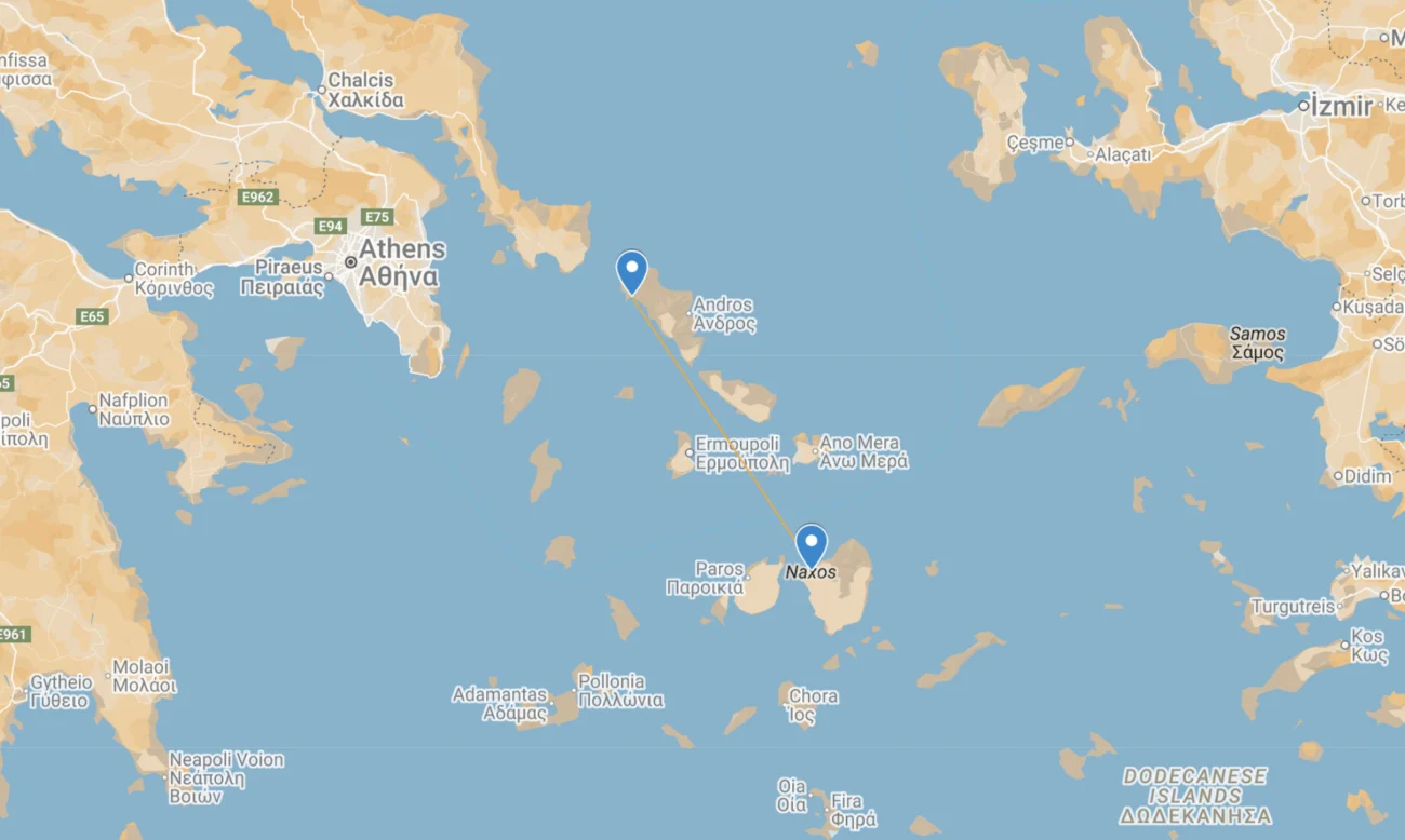 Ferry from Andros to Naxos