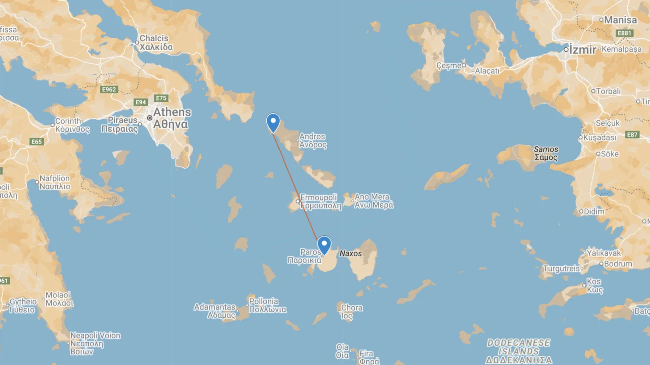 Ferry from Andros to Paros