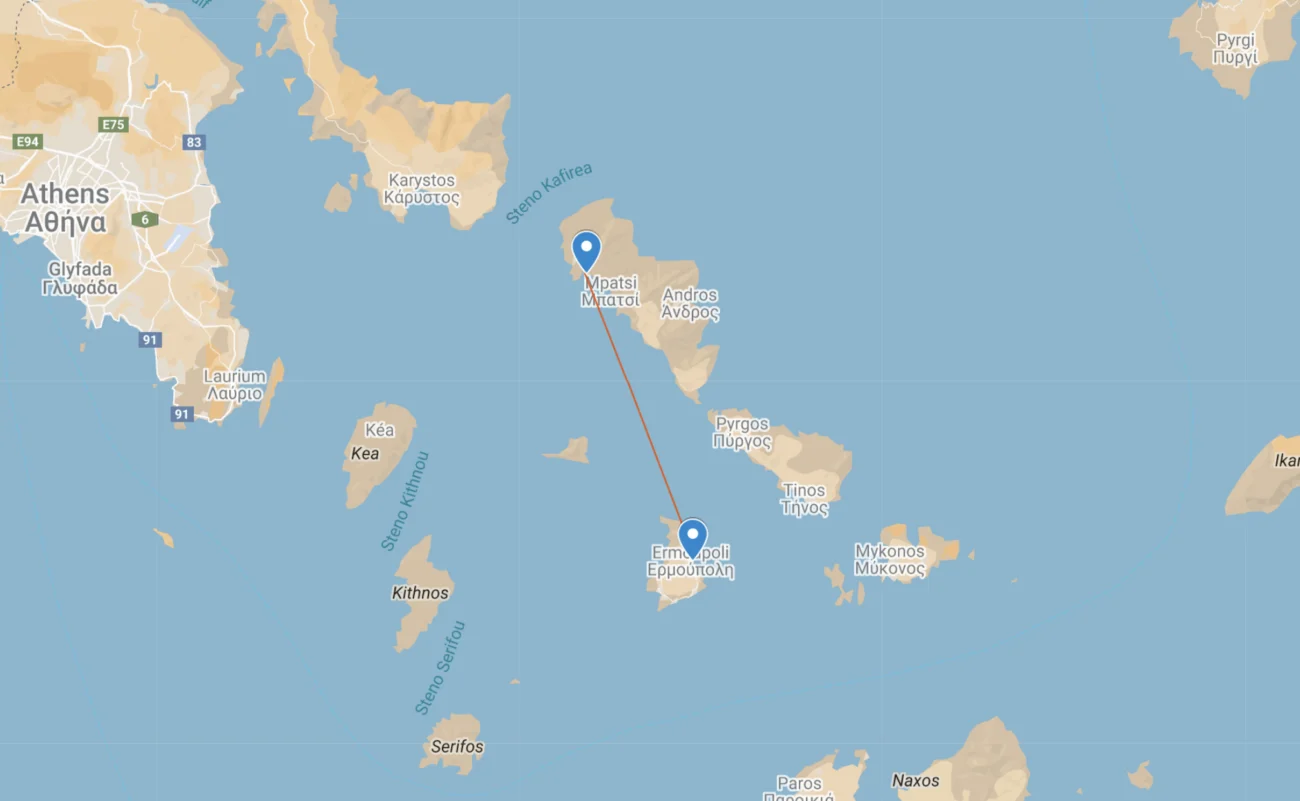 Ferry from Andros to Syros