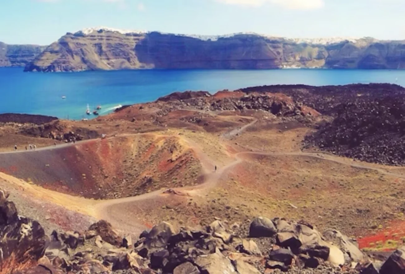 Volcano and Caldera in Santorini